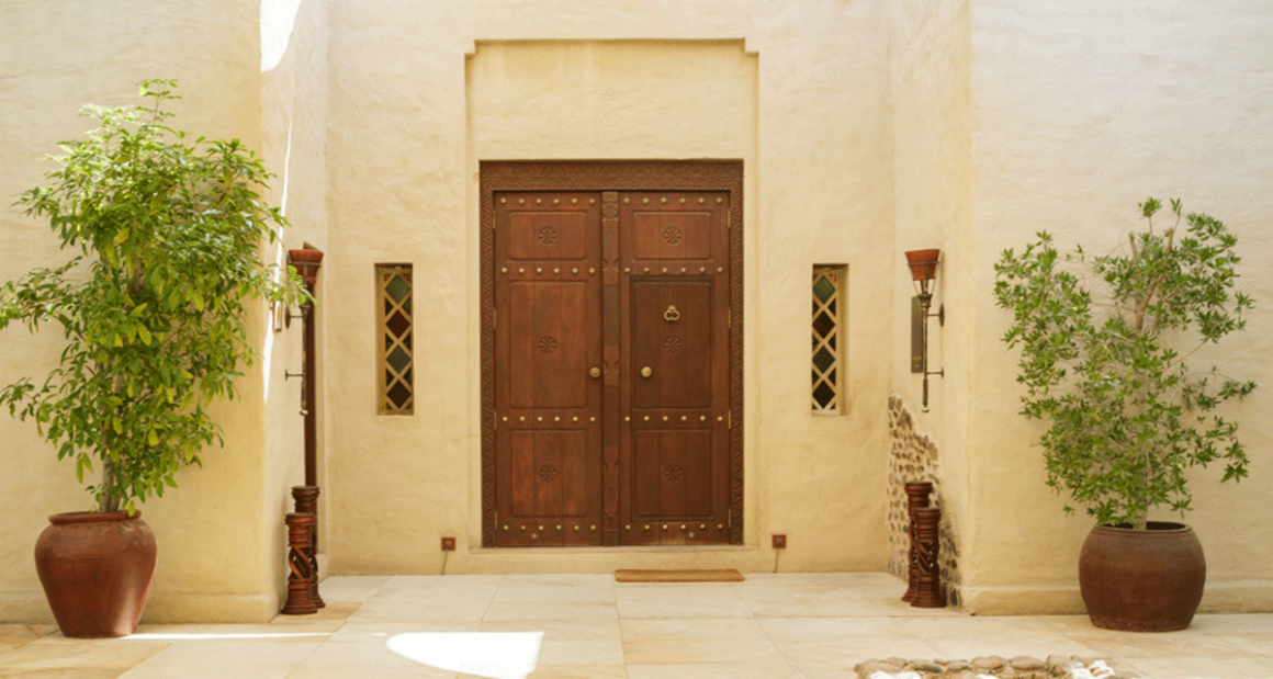 A traditional doorway. Photograph by Walter Shintani.