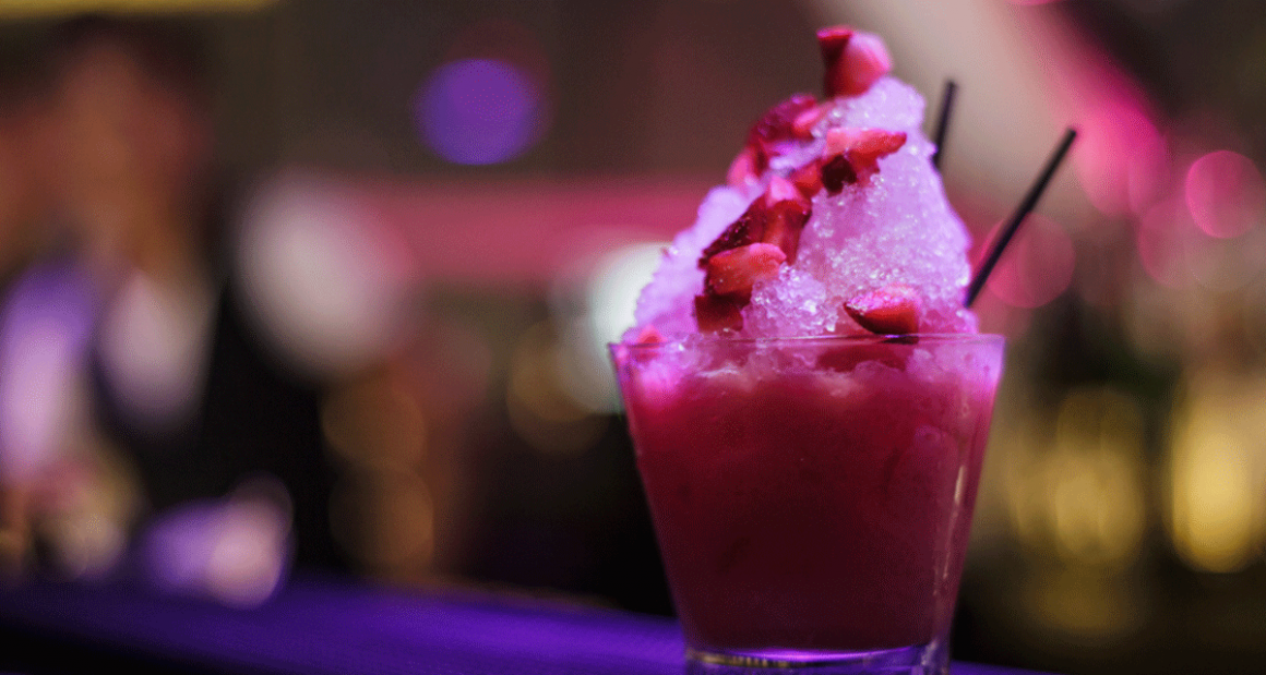 An icy drink. Photograph by Walter Shintani.
